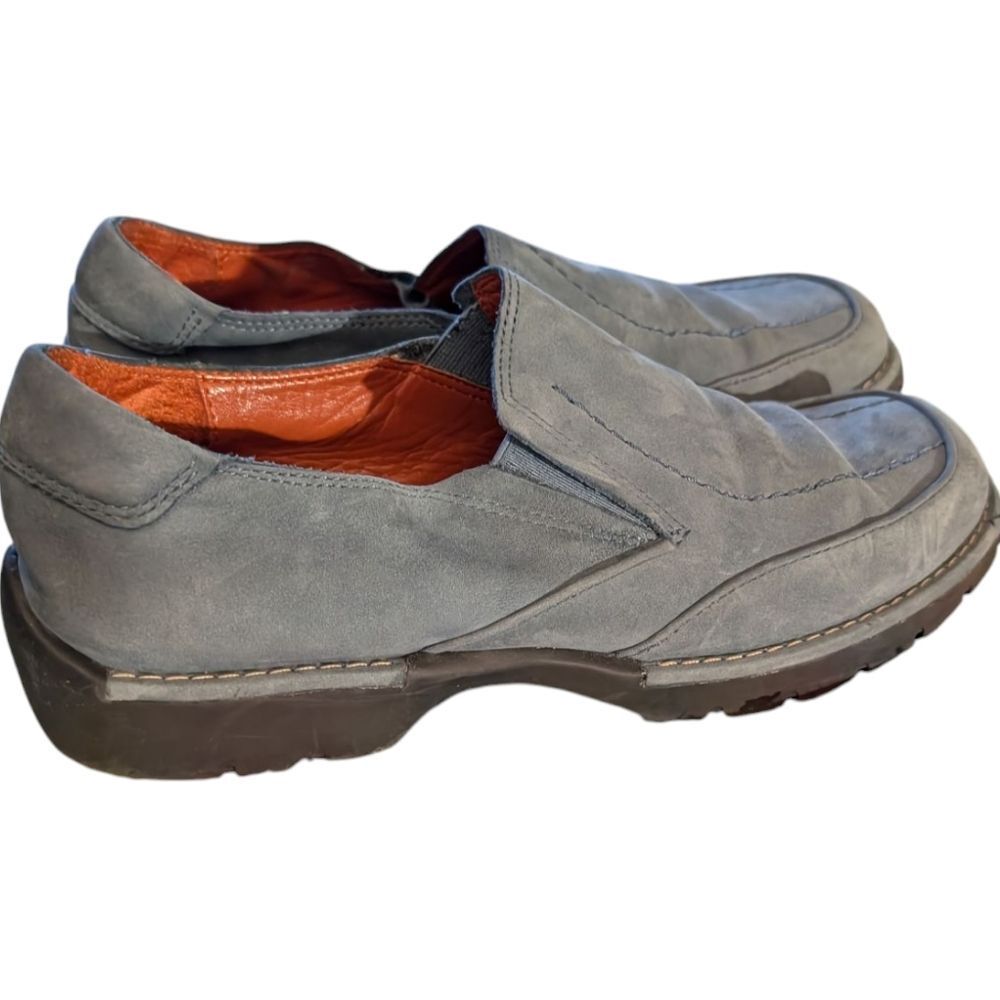 AEROSOLES Y2K Bicycle Toe Comfort Loafer Shoes Pale Blue Nubuck‎ Wms Size 7